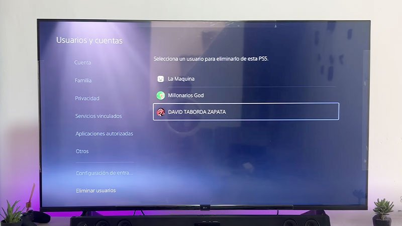 usuarios en una ps5 
