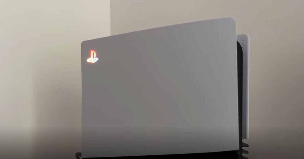 ps5 pro con luces rgb en el logo
