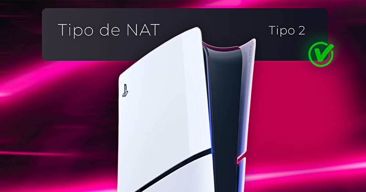 Consola PS5 configurada con NAT Tipo 2 para mejorar conexión online.